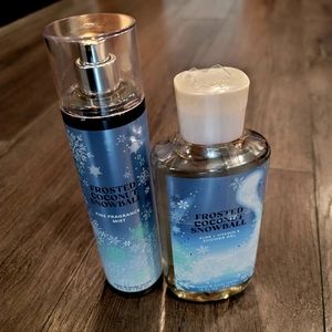 B&BW *Frosted Coconut Snowball* Body Wash+Fragrance Mist Set | Full Size | NEW